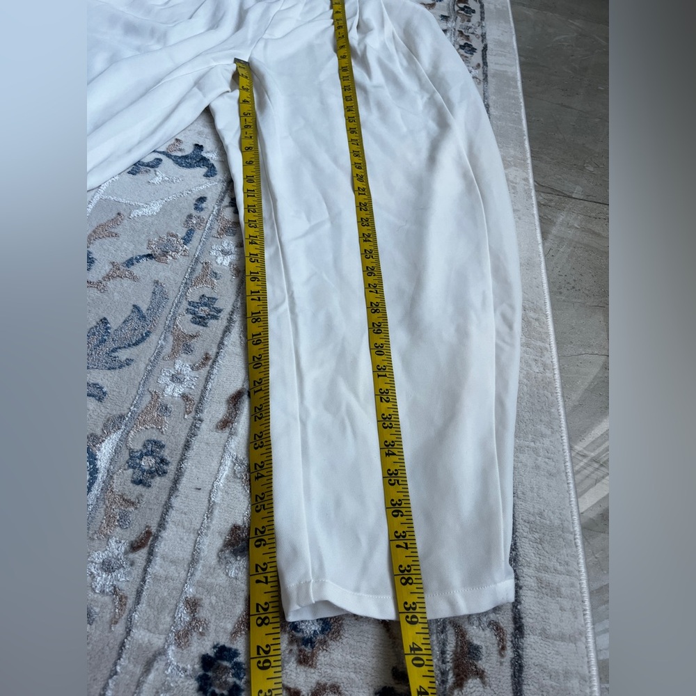 Halara mid rise Elegant White Women's Pants with pockets size Large - Picture 12 of 14